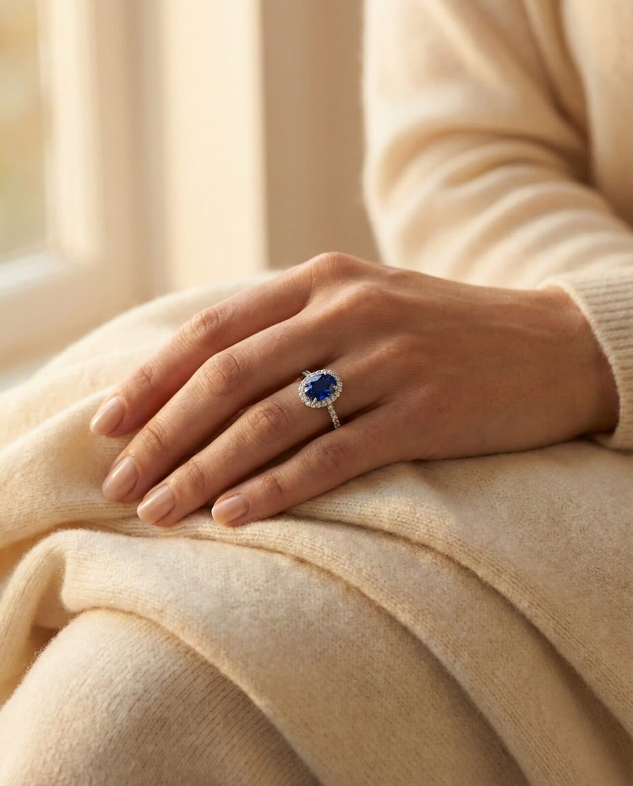 Sapphire and diamond ring